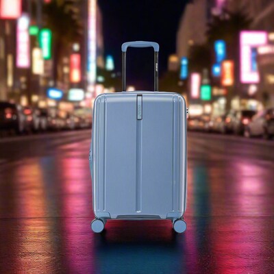 DUKAP Airley 21.85" Hardside Suitcase, 4-Wheeled Spinner, TSA Checkpoint Friendly, Blue (DKAIR00S-BLU)