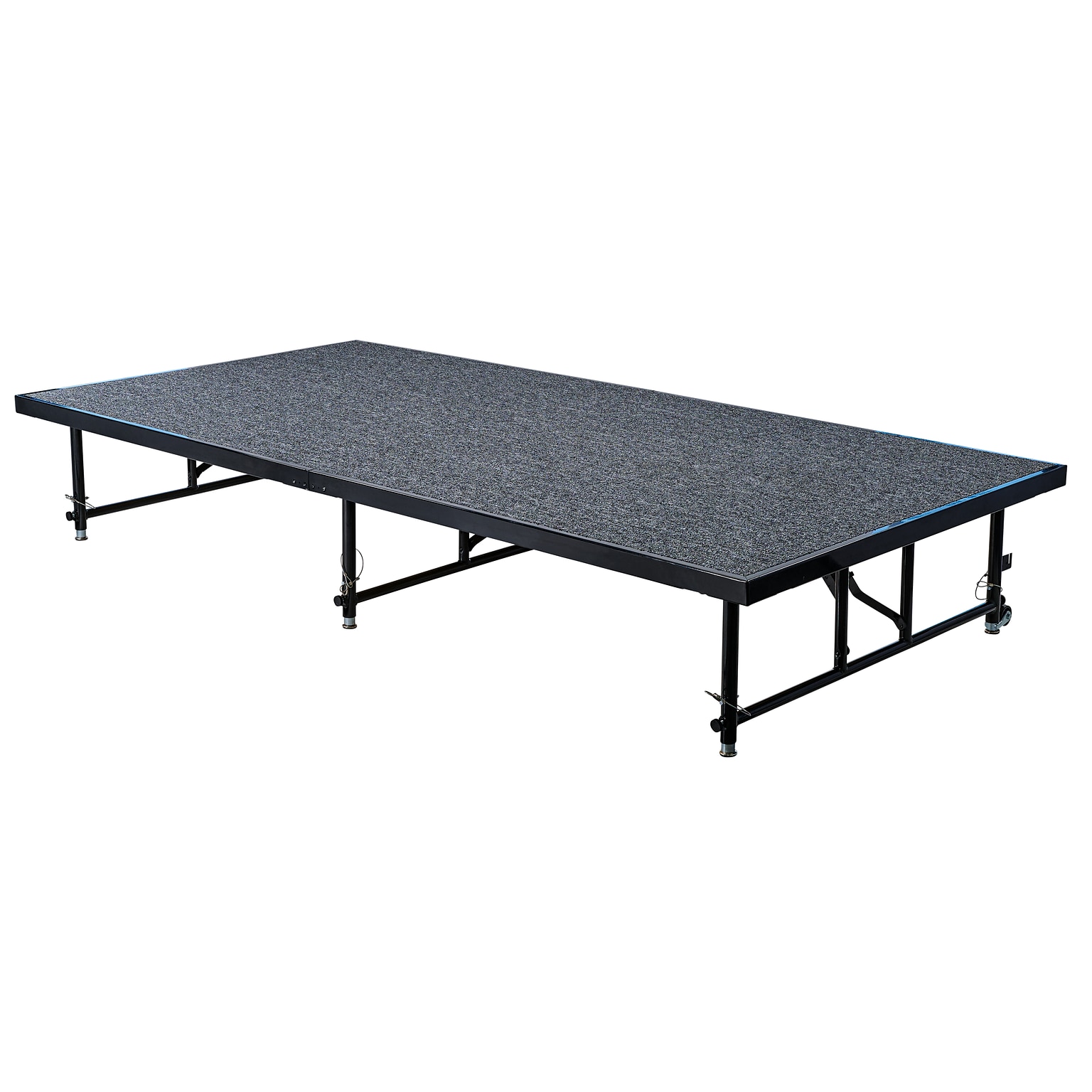 NPS 24 - 32 Height Adjustable Transfix Stage Platform, 4 x 8, Grey Carpet (TFXS48962432C02)