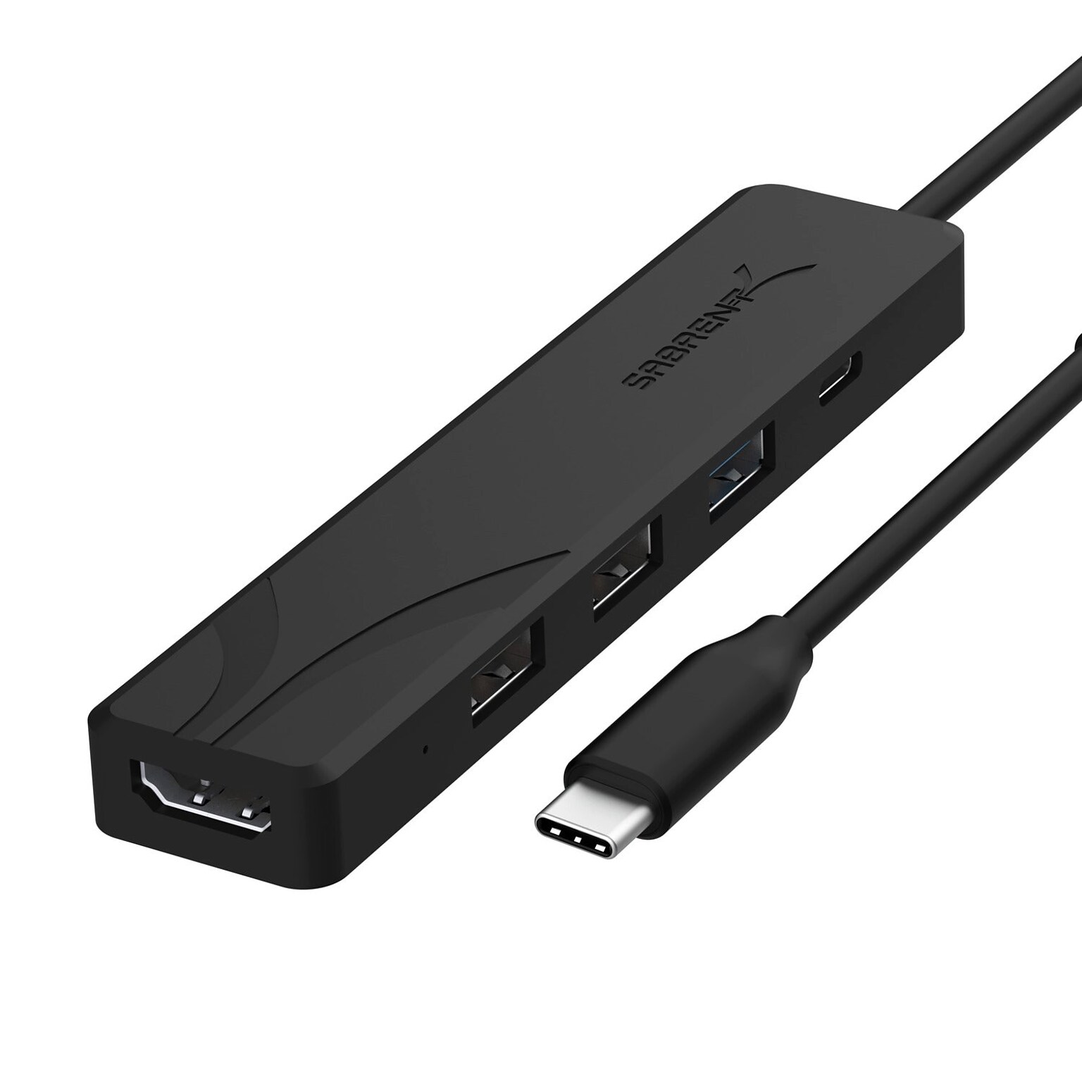 Sabrent 5-Port USB-C Hub, Black (HB-TC5P)