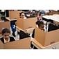 Classroom Products Foldable Cardboard Freestanding Privacy Shield, 13"H x 20"W, Black/Kraft, 20/Box (1320 BK)