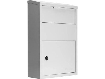 Barska Large Locking Wall-Mounted Drop Box, White (CB13956)