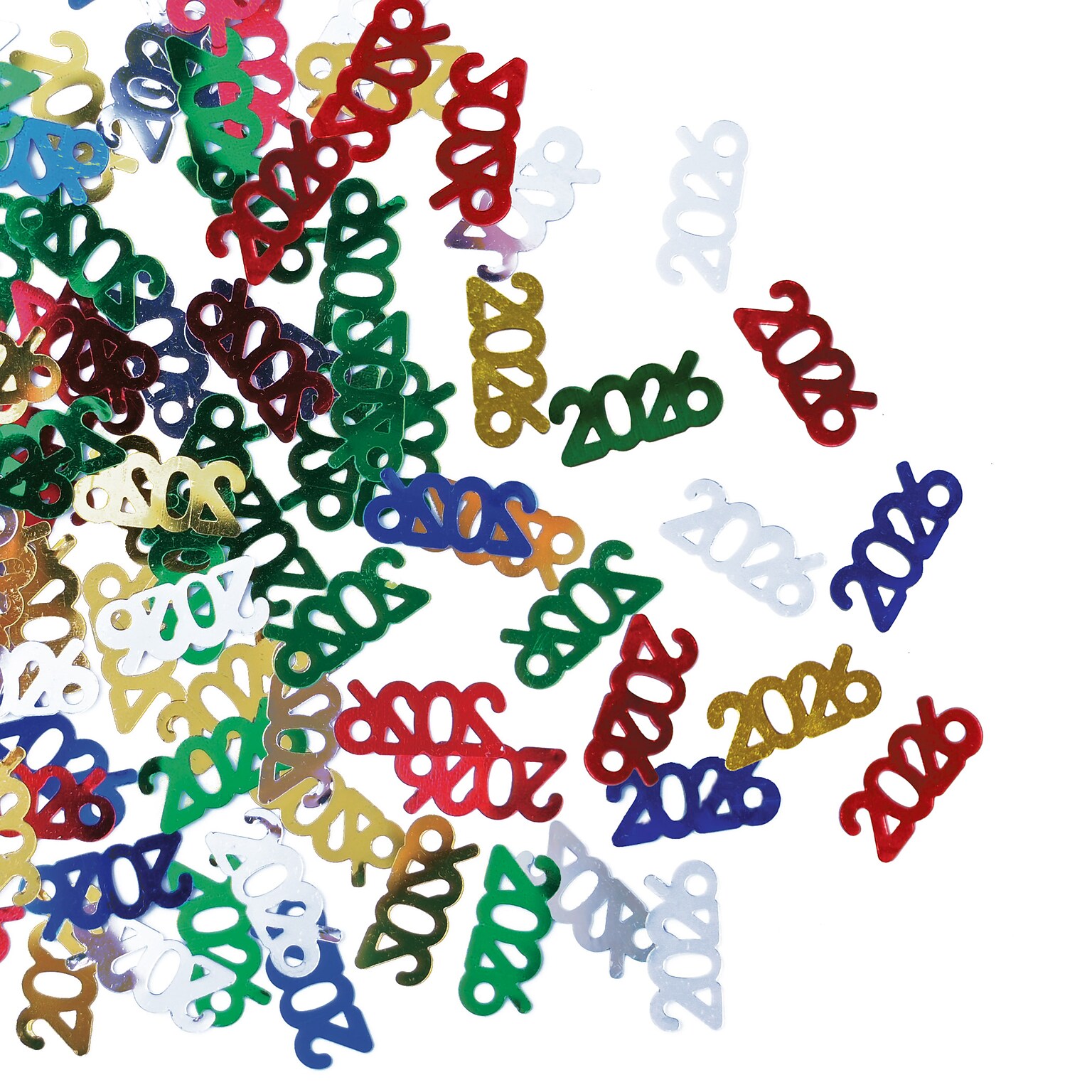 Beistle Fanci-Fetti New Years Confetti, Multicolor, 4/Pack (50674-26)