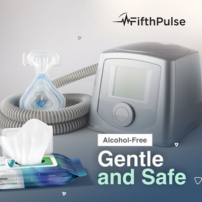 FifthPulse Disposable CPAP Wipes, Unscented Infused with Aloe Vera, Alcohol-Free Cleaning Wipes, 70 Wipes (FMN100639)