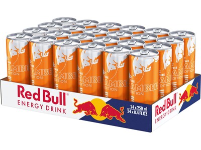 Red Bull Amber Edition Strawberry/Apricot Energy Drink, 8.4 oz., 24 Cans/Carton (RB240074)