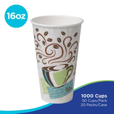 Dixie PerfecTouch Insulated Paper Hot Cups, 16 oz., Coffee Haze, 50/Pack (5356CD)