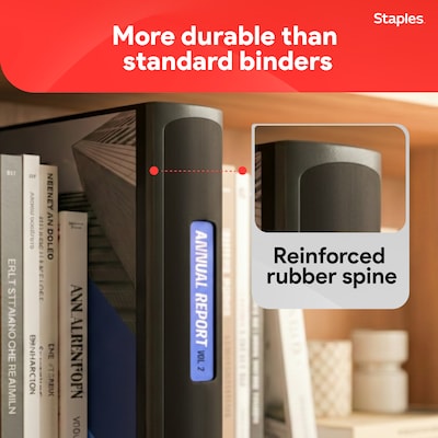 Staples 3" 3-Ring Better Binder, D-Ring, Black (ST55888-CC)