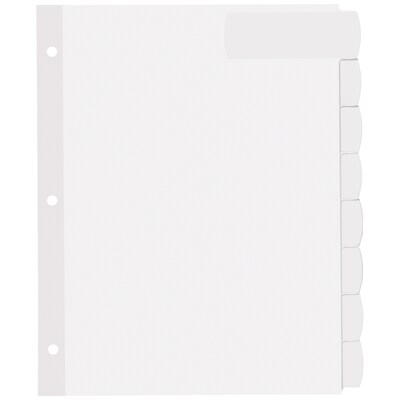 Avery Big Tab Printable Paper Dividers with Large White Labels, 8 Tabs, White, 20 Sets/Pack (14441)