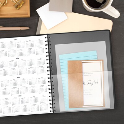 2027 AT-A-GLANCE 8.5" x 11" Calendar Year Daily Appointment Book, Faux Leather Cover, Black, 2/Set (70-212-05-27)