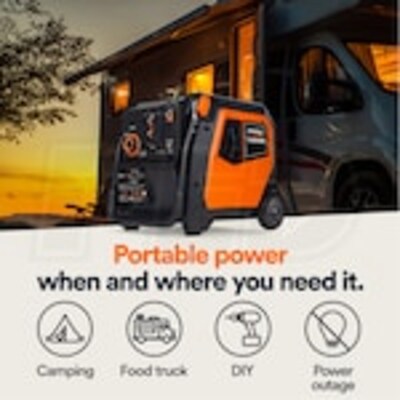Generac Power Systems iQ3800 DF 49st CSA Portable Inverter Generator, Electric/Pull Start, Dual Fuel, 3000 Watts (G0089440)