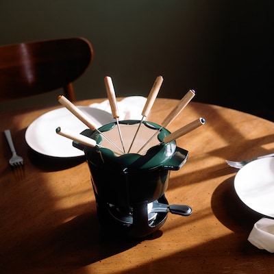 Our Table Enamel Cast Iron 13 pc. Fondue Set