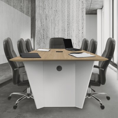 Regency Array 120 W Conference Table w/ Power Data Grommet, Noble Oak/White (ACT12048NOWH)