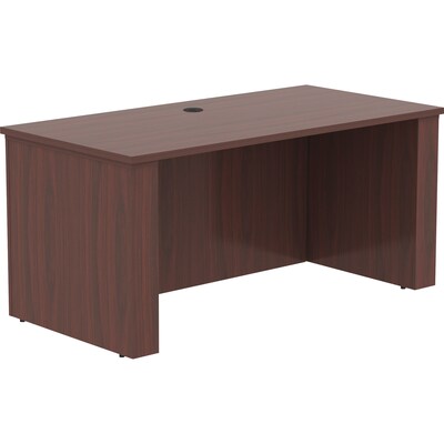 Lorell Essentials Series 60"W Electric Adjustable Standing Desk, Mahogany (LLR69571)
