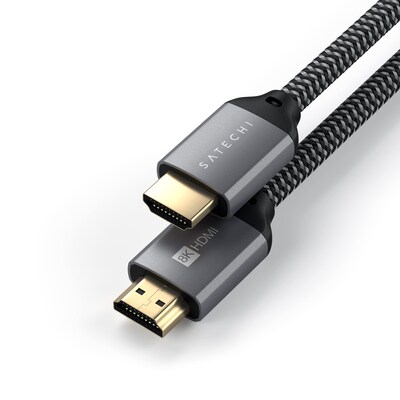 Satechi 6.56' HDMI to HDMI Video Cable, Male to Male, Space Gray (ST-8KHC2MM)