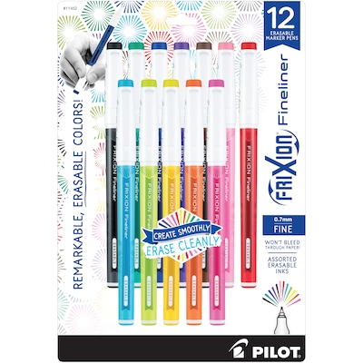 Zebra ClickArt Water Based Markers, Fine Tip, Assorted Colors, 12/Pack,  Each (69012)