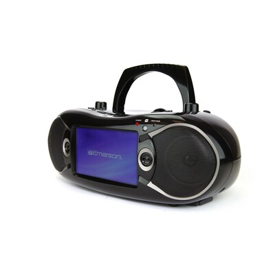 Emerson 7" Bluetooth DVD Boombox with AM/FM Radio & Stereo Speakers (EDL-2870H-BK)