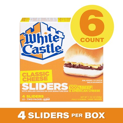 White Castle Individually Wrapped Cheeseburger Slider, 7.32 oz, 24/Pack (220-02477)