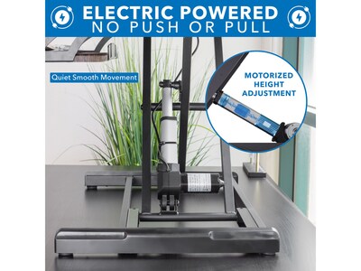 Mount-It! 38"W Electric Rectangular Adjustable Standing Desk Converter, Dark Walnut (MI-8011)