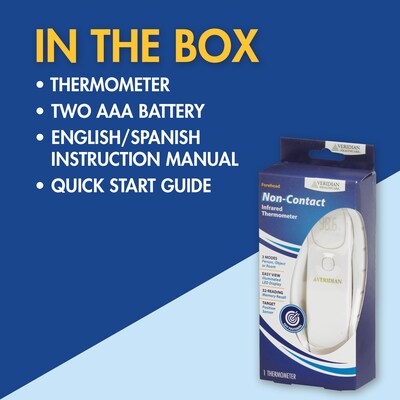Veridian Infrared Digital Forehead Thermometer, White (09-313)