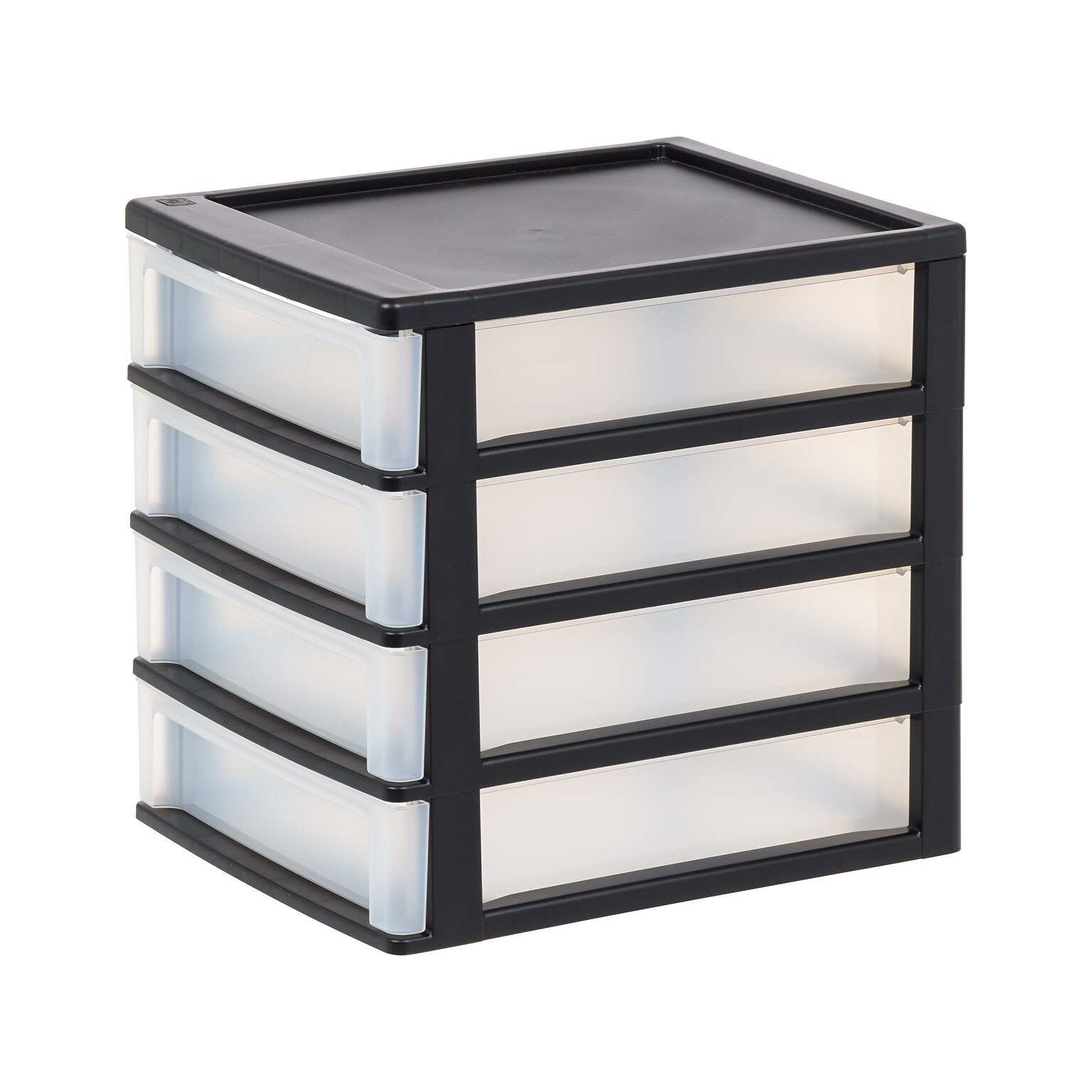 Iris 4-Drawer Desktop Unit, Black/Translucent White (587023)