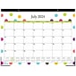 2024-2025 Blue Sky Teacher Dots 22 x 17 Academic Monthly Desk Pad Calendar (105496-A25)