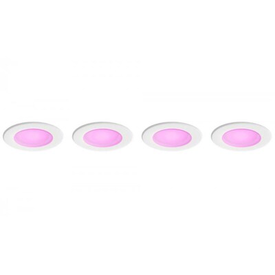 Philips Hue 62W Equivalent E26 LED Smart Downlight, White And Color Ambiance, 4/Pk (578674)