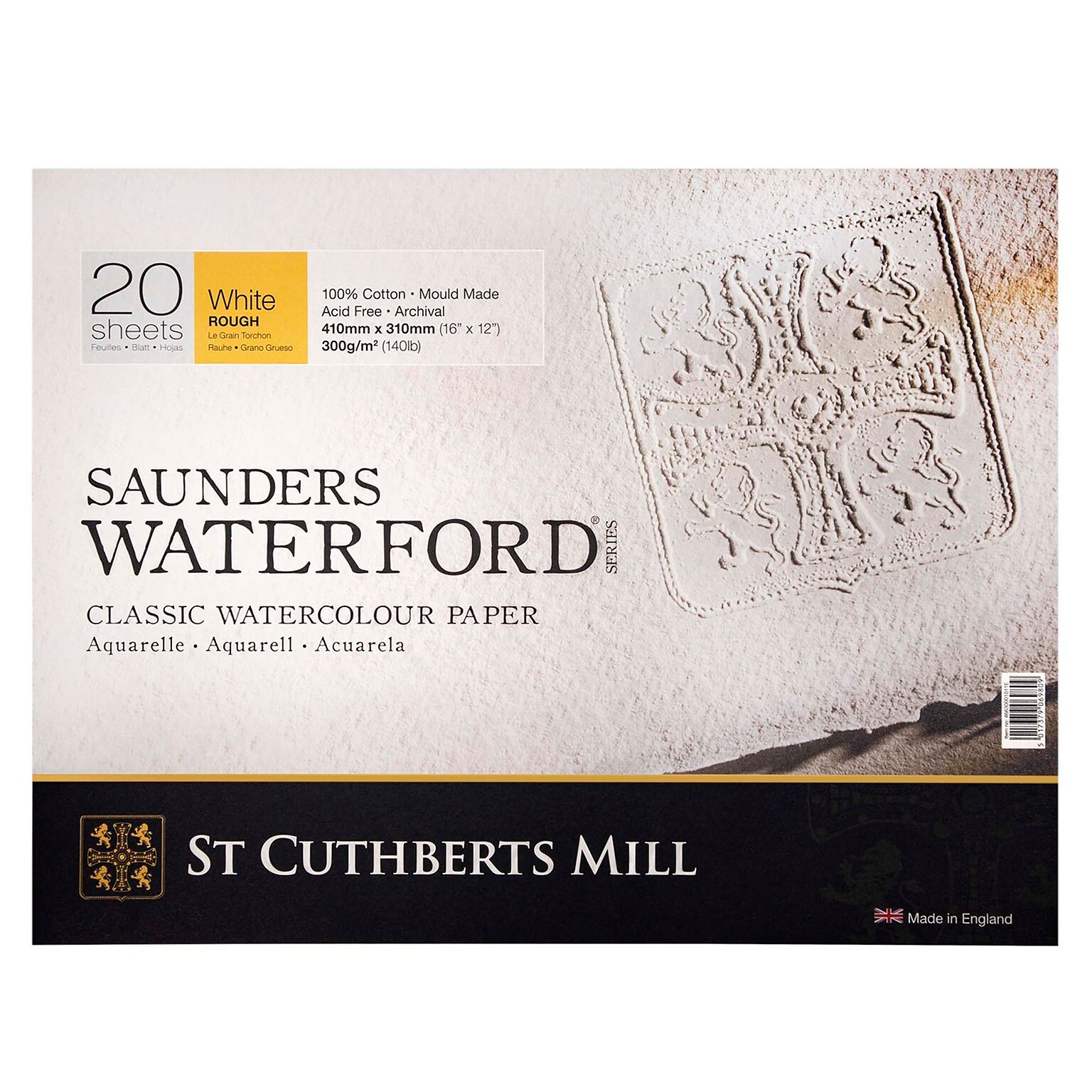 St Cuthberts Mill Saunders Waterford 12 x 16 Watercolor Sketch Pad, 20 Sheets/Pad (STCT46630001011E)