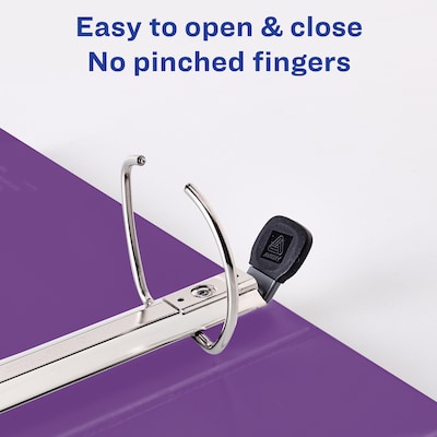 Avery Heavy Duty 1 1/2" 3-Ring View Binders, One Touch EZD Ring, Purple (79774)