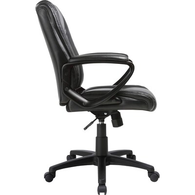 Lorell Bonded Leather Swivel Executive Chair, Black (LLR81801)