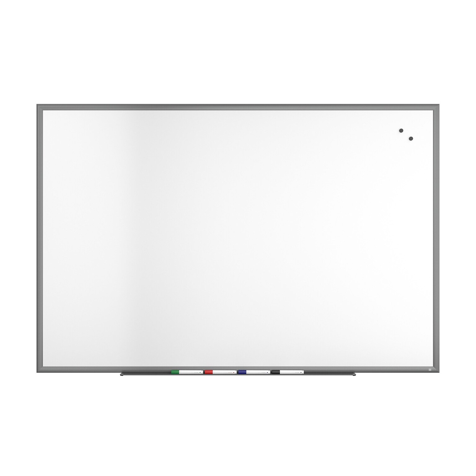 TRU RED™ Magnetic Porcelain Dry Erase Board, Gunmetal Frame, 6 x 4 (TR61187)