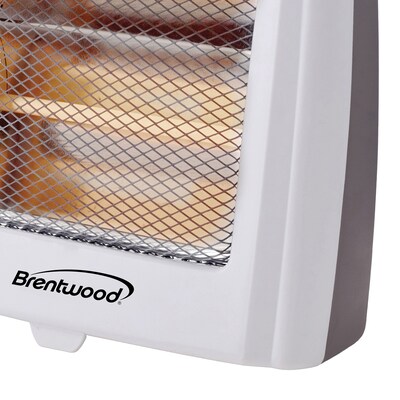 Brentwood Kool Zone 800-Watt-Max 2,700 BTU Portable Indoor Quartz Space Heater, White (H-Q801W)