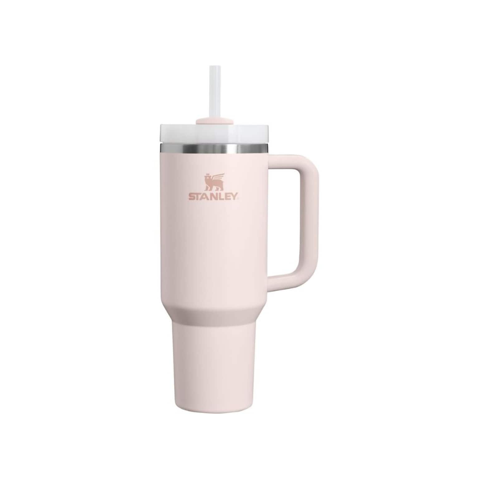 Stanley Quencher H2.0 Flowstate Stainless Steel Double Wall Insulated Tumbler, 40 oz., Rose Quartz (10-12552-002)