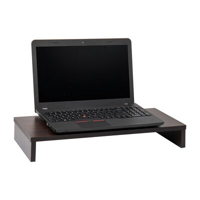 Mind Reader Woodland Collection Monitor Stand, Up to 24" Monitor, Brown (RECMON-BRN)