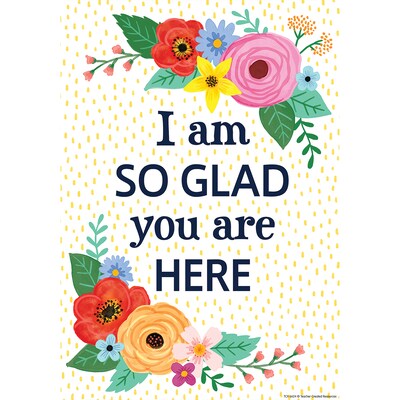 Teacher Created Resources 11" x 15-3/4" Wildflowers Positive Sayings Small Poster Pack, 12/Pack (TCR6624)