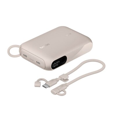 Belkin BoostCharge Power Bank, 20W, Sand (BPB027FQSD)