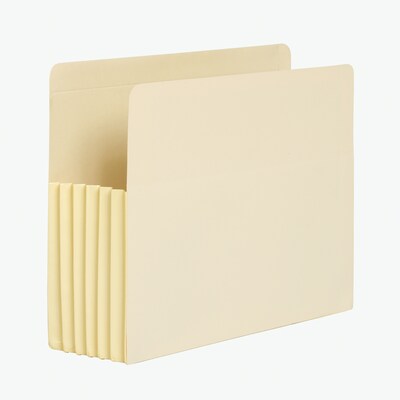 Pendaflex 30% Recycled Heavy Duty Reinforced File Pocket, 5 1/4 Expansion, Letter Size, Manila, 10/Box (12823)