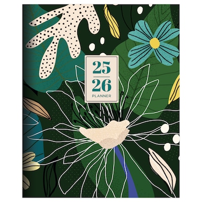 2025-2026 TF Publishing Vivid Jungle 6 x 8 Academic Year Monthly Planner, Paperboard Cover, Multic