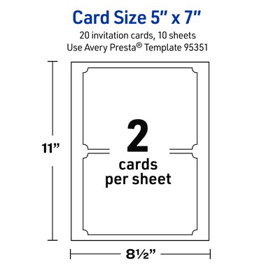 Avery Matte General Use Blank Cards, White, 20/Pack (95351)