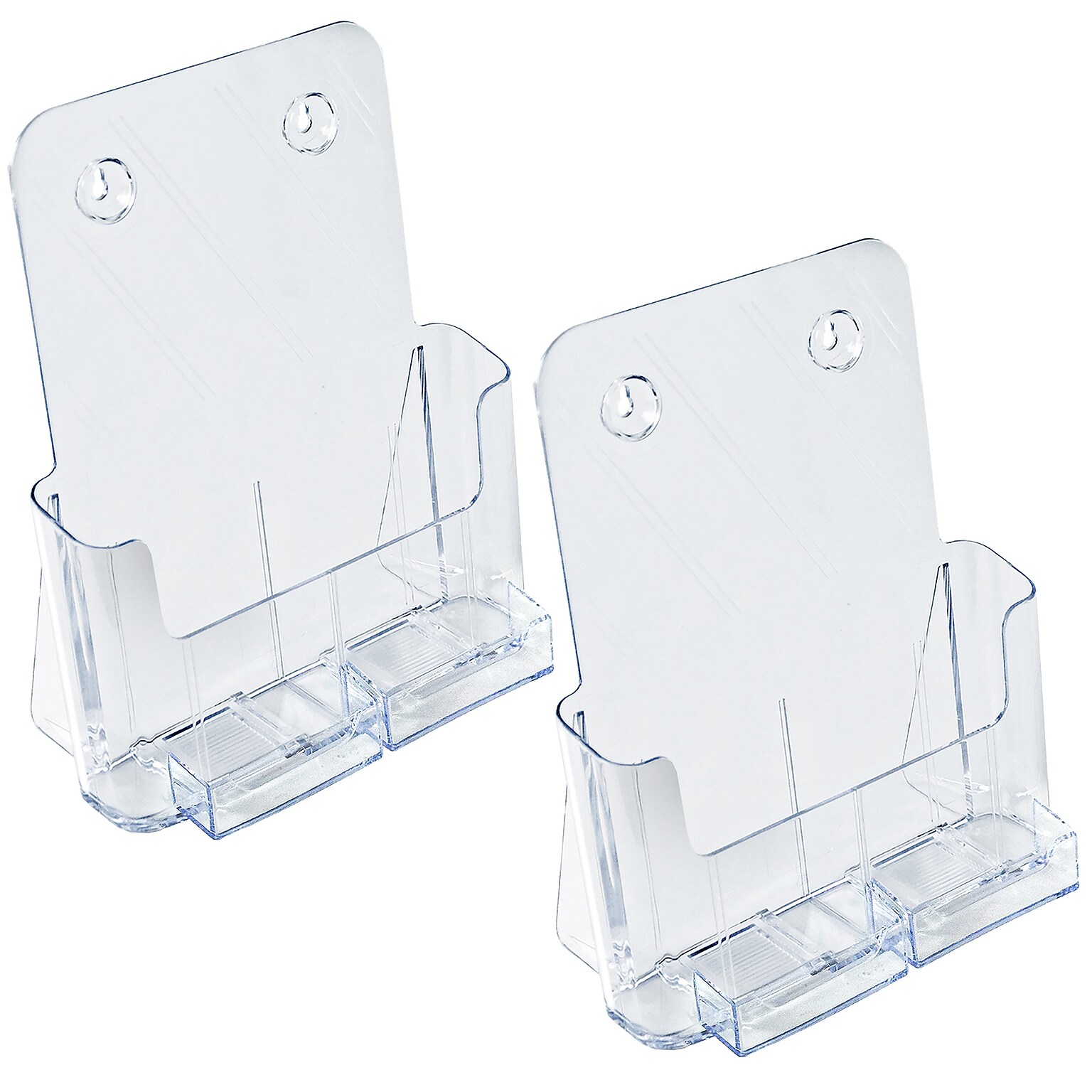 Azar 8.5 x 11 Brochure Holder, Desktop/Countertop, Vertical/Horizontal, Acrylic, Clear, 2/Pack (252387-2PK)