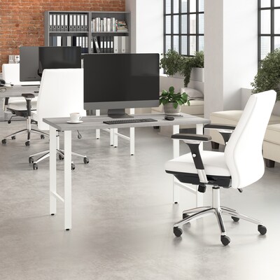 Bush Business Furniture Hustle 48"W Computer Desk with Metal Legs, Platinum Gray (HUD148PG)