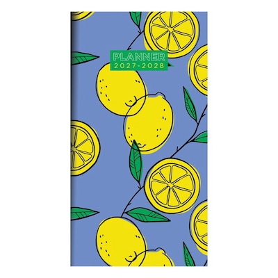2027 TF Publishing Lemons 3.5 x 6.5  Monthly Standard Planner, Paperboard Cover, Multicolored (27-7024)