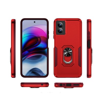 SaharaCase Raider Series Rugged Case for Motorola G Power 5G, Shock Absorbing, Viper Red (CP00564)