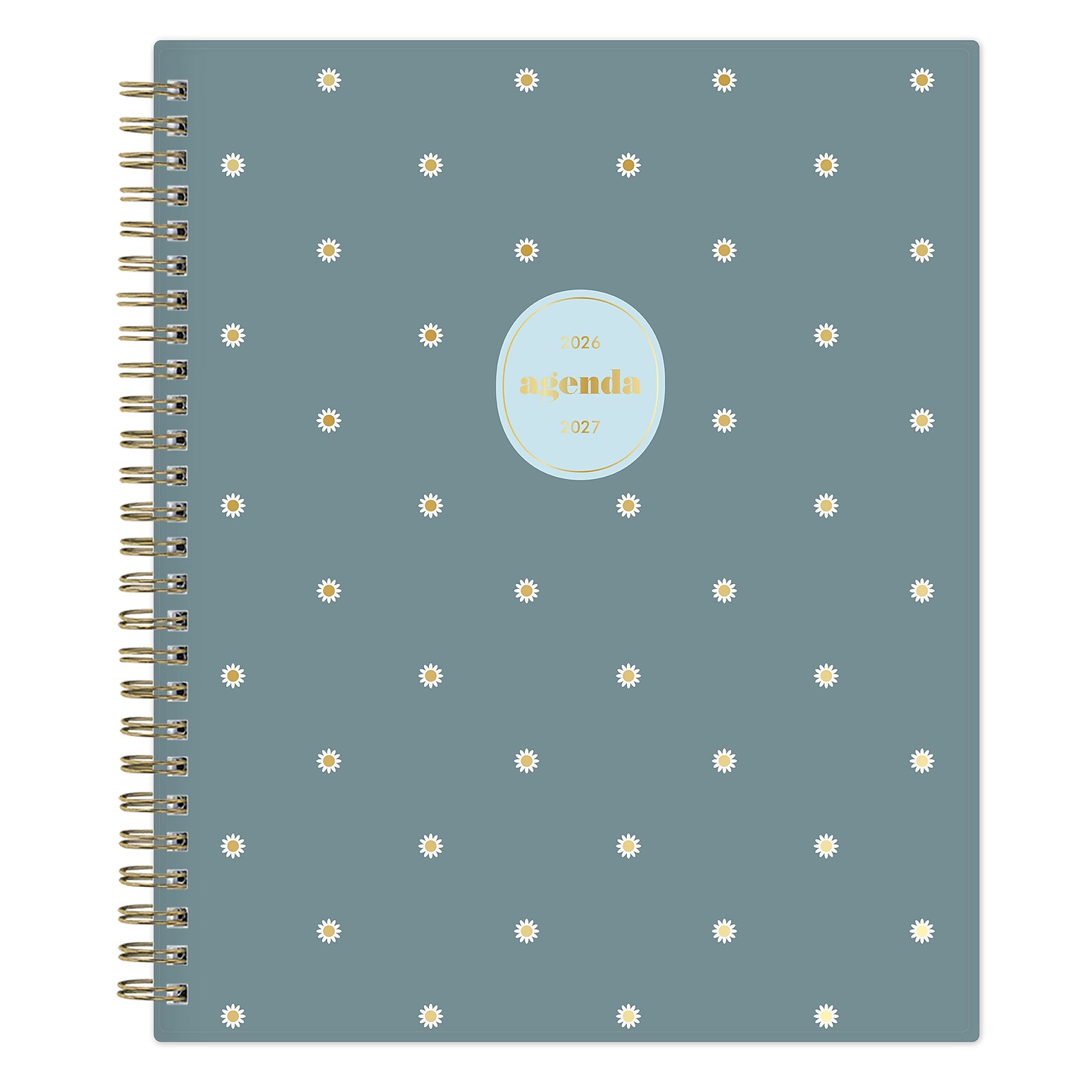 2026-2027 Blue Sky Sincerely Jules Swiss Daisy Marina 7 x 9 Academic Year Weekly & Monthly Planner, Plastic Cover (159090)