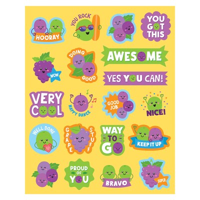 Teacher Created Resources Grape Smelly Stickers, Multicolored, 120/Pack, 6/Packs/Bundle (TCR9448-6)