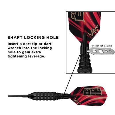 Viper Super Bee Black Soft Tip Darts, 16 Grams (20-1203-16)