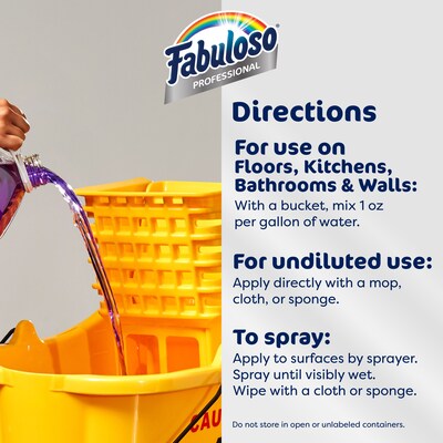 Fabuloso Professional All-Purpose Glass & Surface Cleaner Degreaser Bottle, Lavender Scent, 125 oz. (61051910)