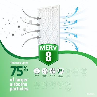 Brighton Professional 13.5" x 24.5" MERV 8 Pleated Air Filter, 4/Pack (FB14X25_4)