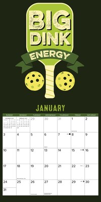 2027 Willow Creek Pickleball 12" x 12" Monthly Wall Calendar, Assorted Colors (61787)