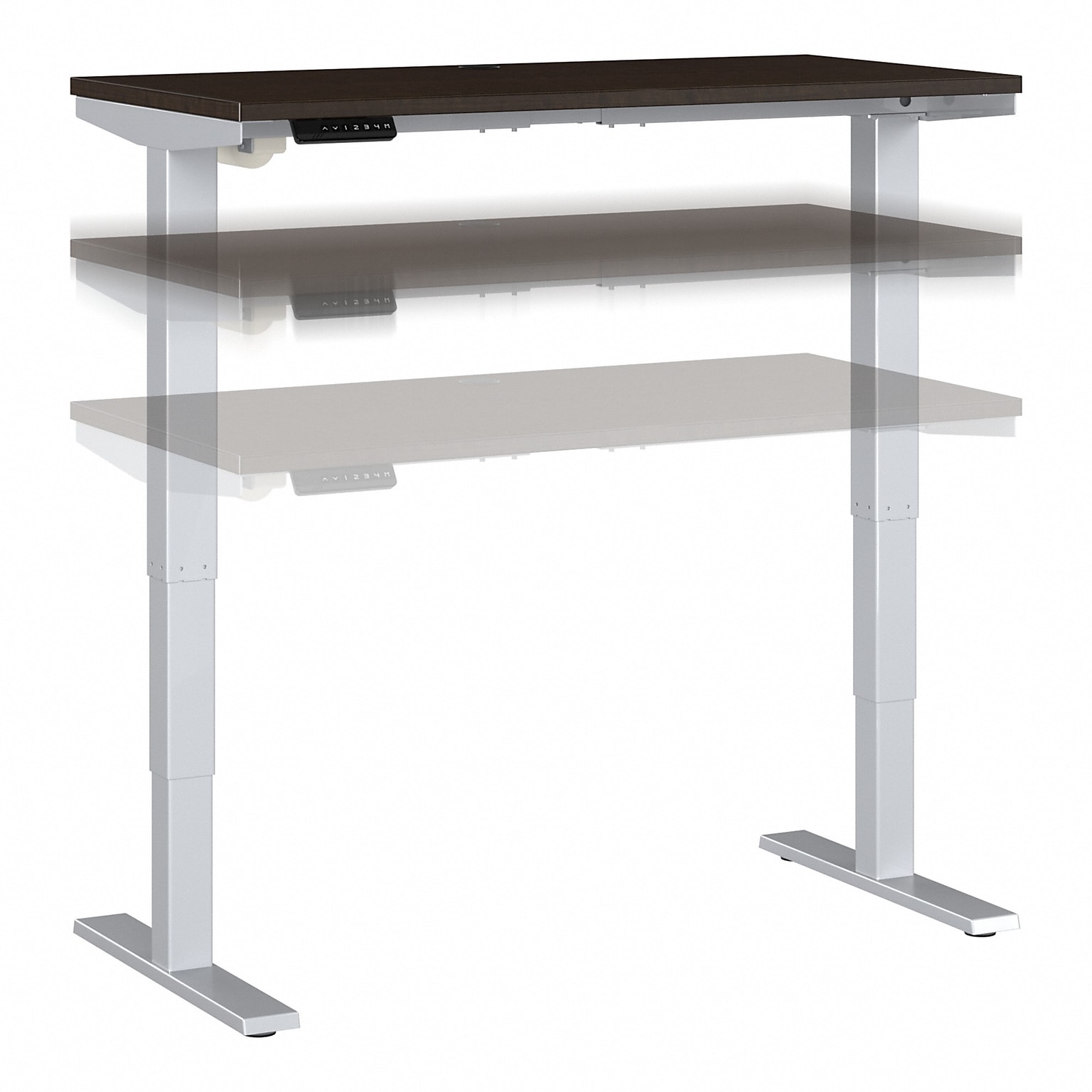 Bush Business Furniture Move 40 Series 48W Electric Height Adjustable Standing Desk, Mocha Cherry/Cool Gray (M4S4824MRSK)