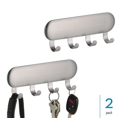 iDESIGN Hooks, Brushed Nickel, Stainless Steel, 2/Pack (28164M2)