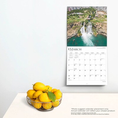 2025 BrownTrout Waterfalls 12" x 12" Monthly  Wall Calendar (9781975475895)